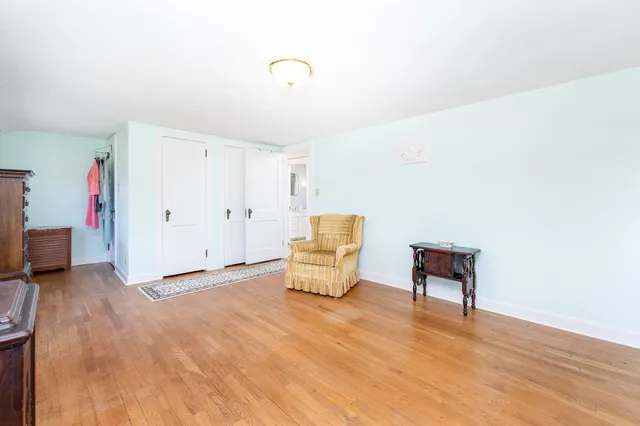 a bedroom with a bed