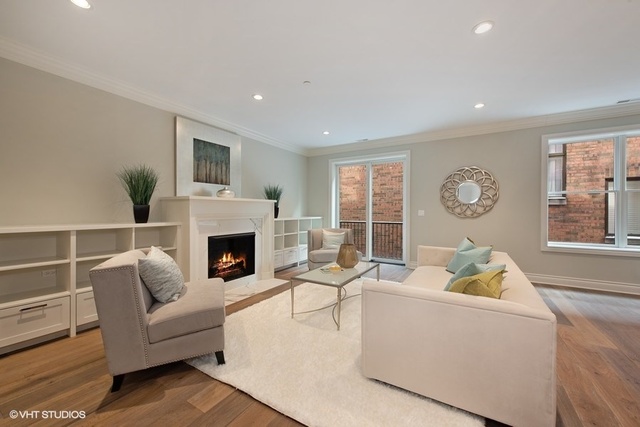 507 West Menomonee Street Chicago, IL 60614 - Photo 9 of 18 a living room with furniture a window and a fireplace