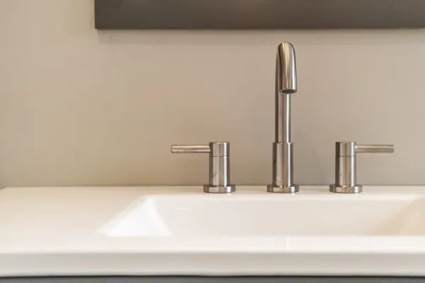 a close view of sink and tap