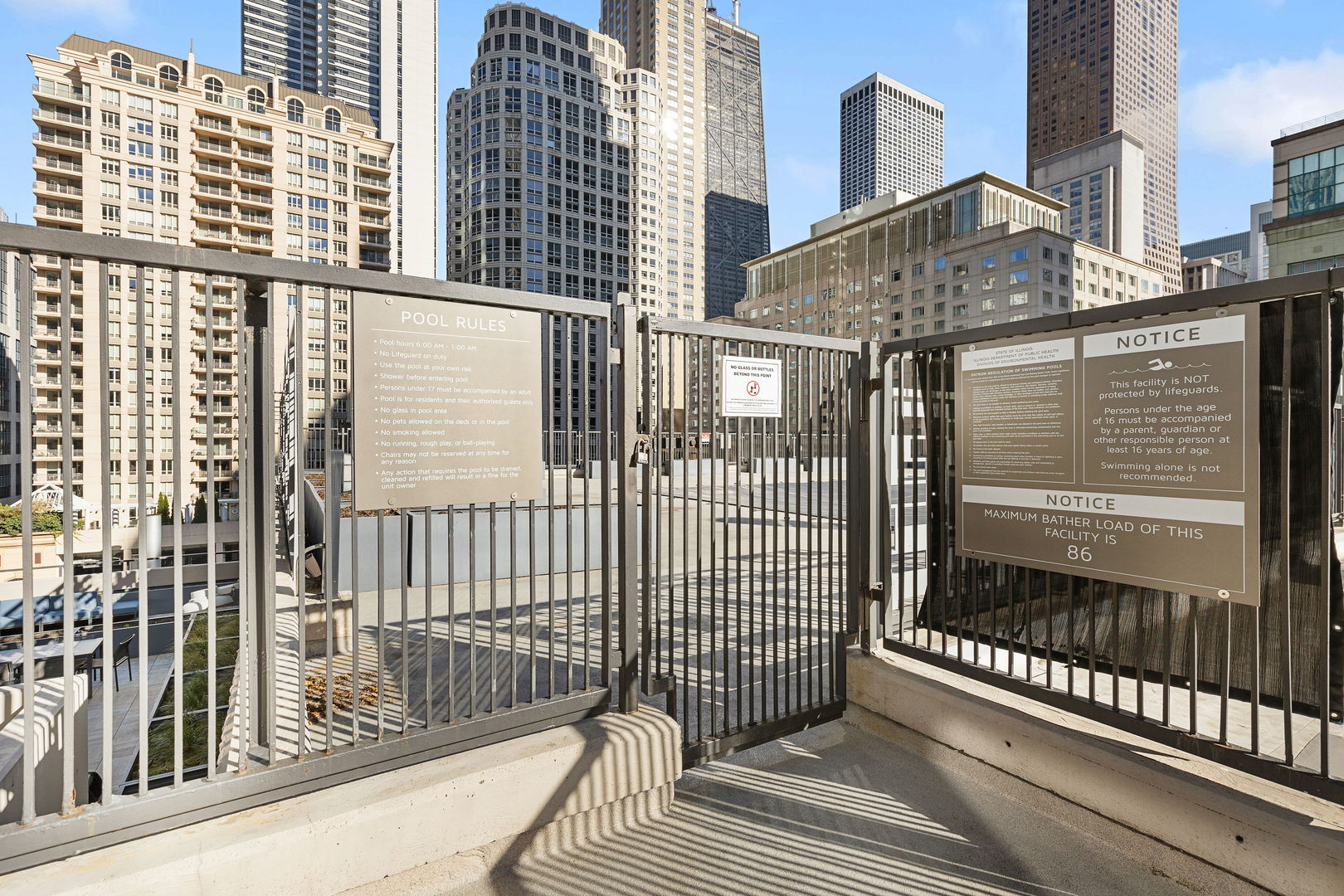 30 East Huron Street, Unit 3410 Chicago, IL 60611 - Photo 15 of 16 a view of a brick building from a balcony