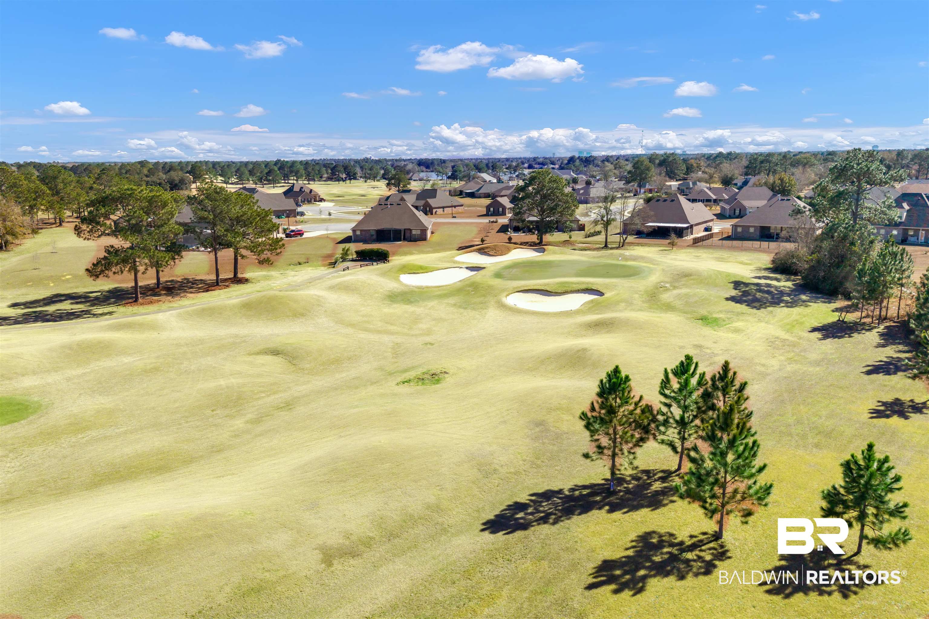 22531 Putter Lane Foley, AL 36535 - Photo 38 of 43 Aerial view of residential area with a golf club