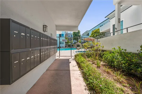 a view of a pathway of a building