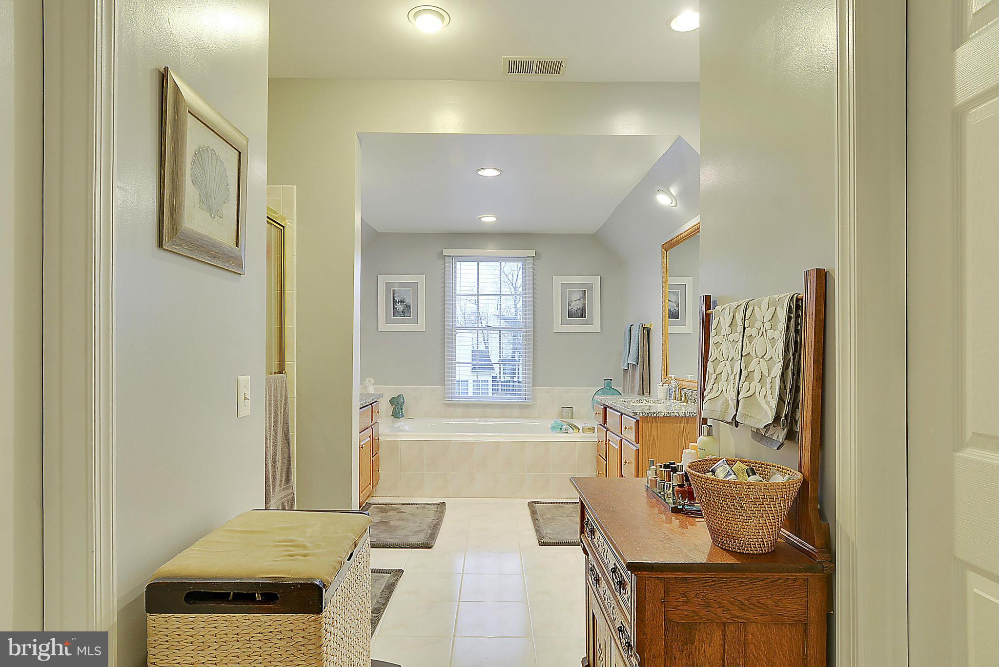 7406 Spring Summit Road Springfield, VA 22150 - Photo 16 of 30 a bathroom with a tub sink and mirror