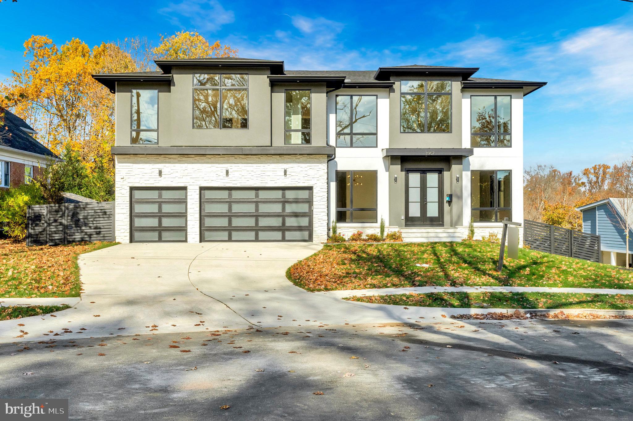 Front view of the house with driveway