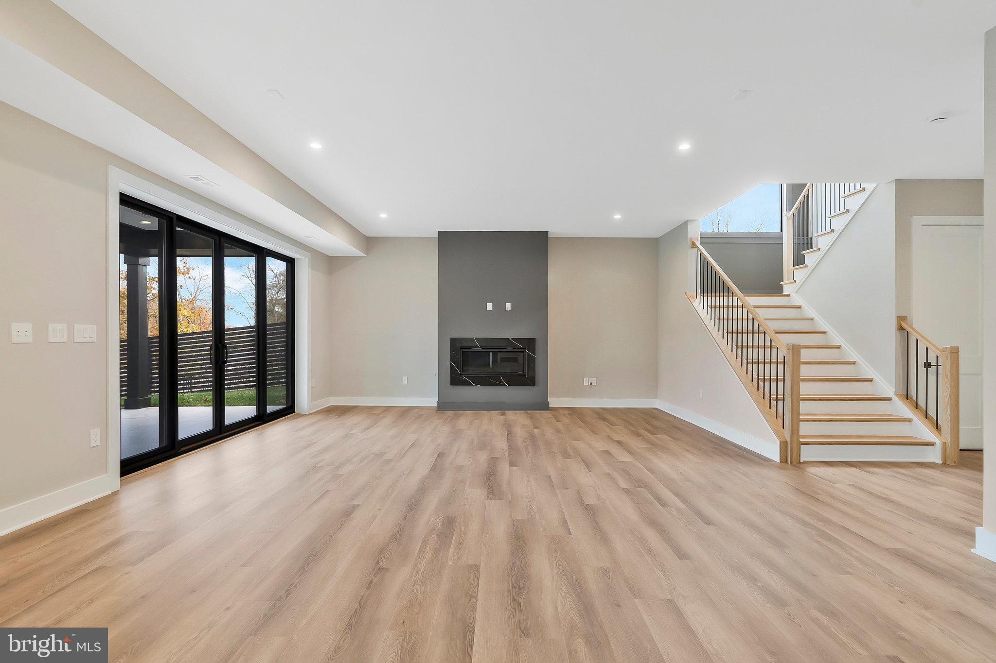 1907 Foxhall Road McLean, VA 22101 - Photo 76 of 100 Finished walkout basement gas fire place