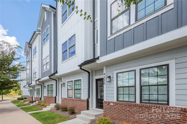 front view of a brick building
