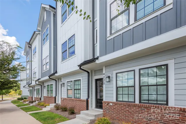 front view of a brick building