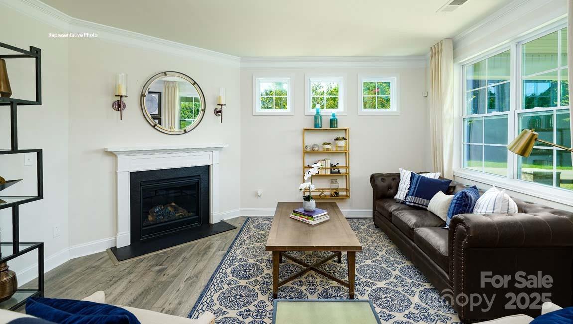 7641 Bainbridge Road Sherrills Ford, NC 28673 - Photo 11 of 29 a living room with furniture and a fireplace