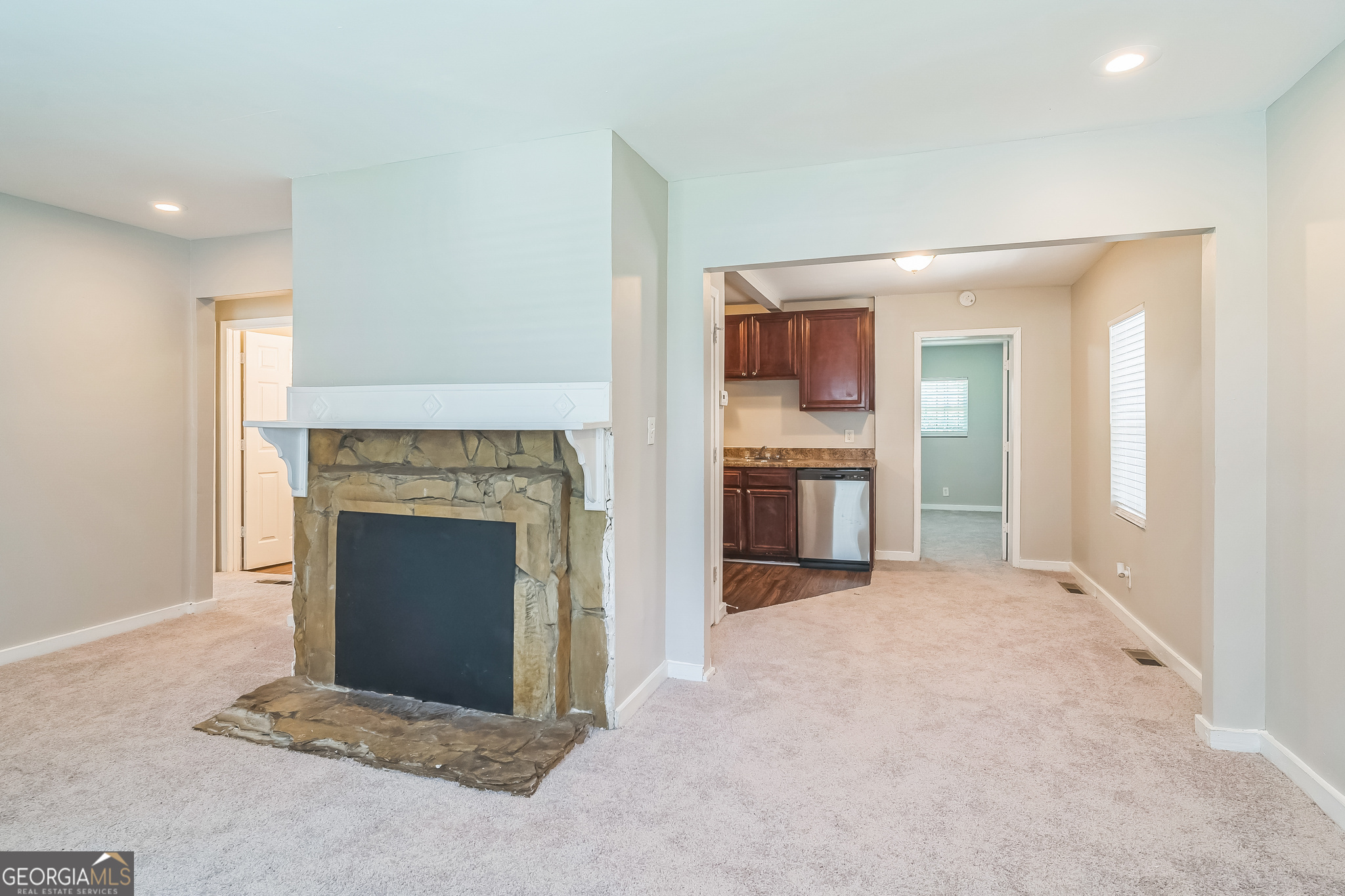 1381 Sharon Street Northwest Atlanta, GA 30314 - Photo 5 of 34 a view of a livingroom with a fireplace