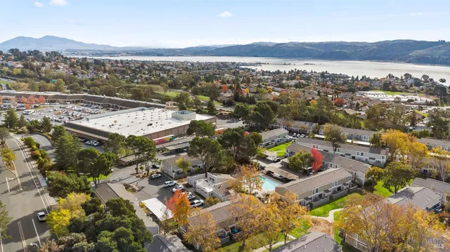 an aerial view of a city