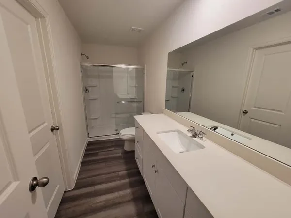 a view of a bathroom with a sink