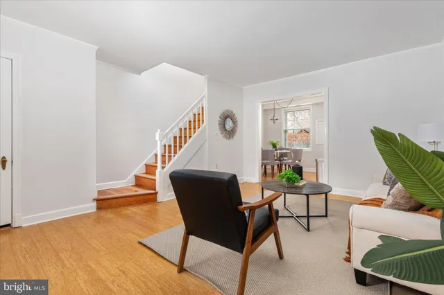 front view of brick house with a yard