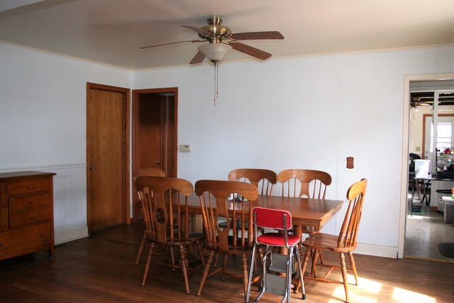 605 North 14th Street Rochelle, IL 61068 - Photo 3 of 12 a view of a dining room with furniture and wooden floor