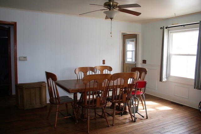 605 North 14th Street Rochelle, IL 61068 - Photo 4 of 12 a view of a dining room with furniture window and wooden floor