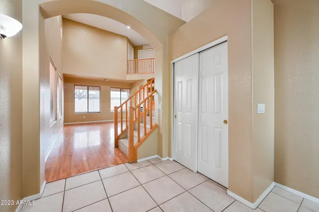 a view of entryway with wooden floor
