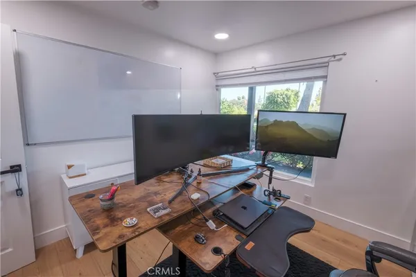 a bed room with a bed and a couch