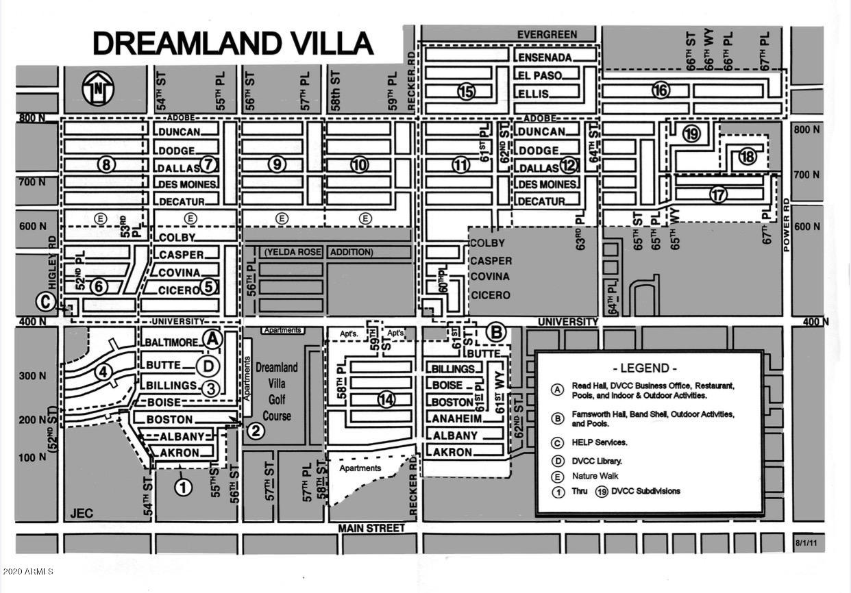 5210 Casper Road Mesa, AZ 85205 - Photo 31 of 32 Map of Dreamland Villa