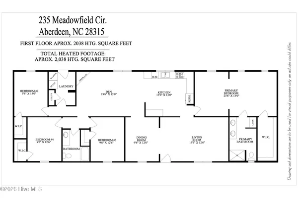$249,500 | 235 Meadowfield Circle, Aberdeen, NC 28315