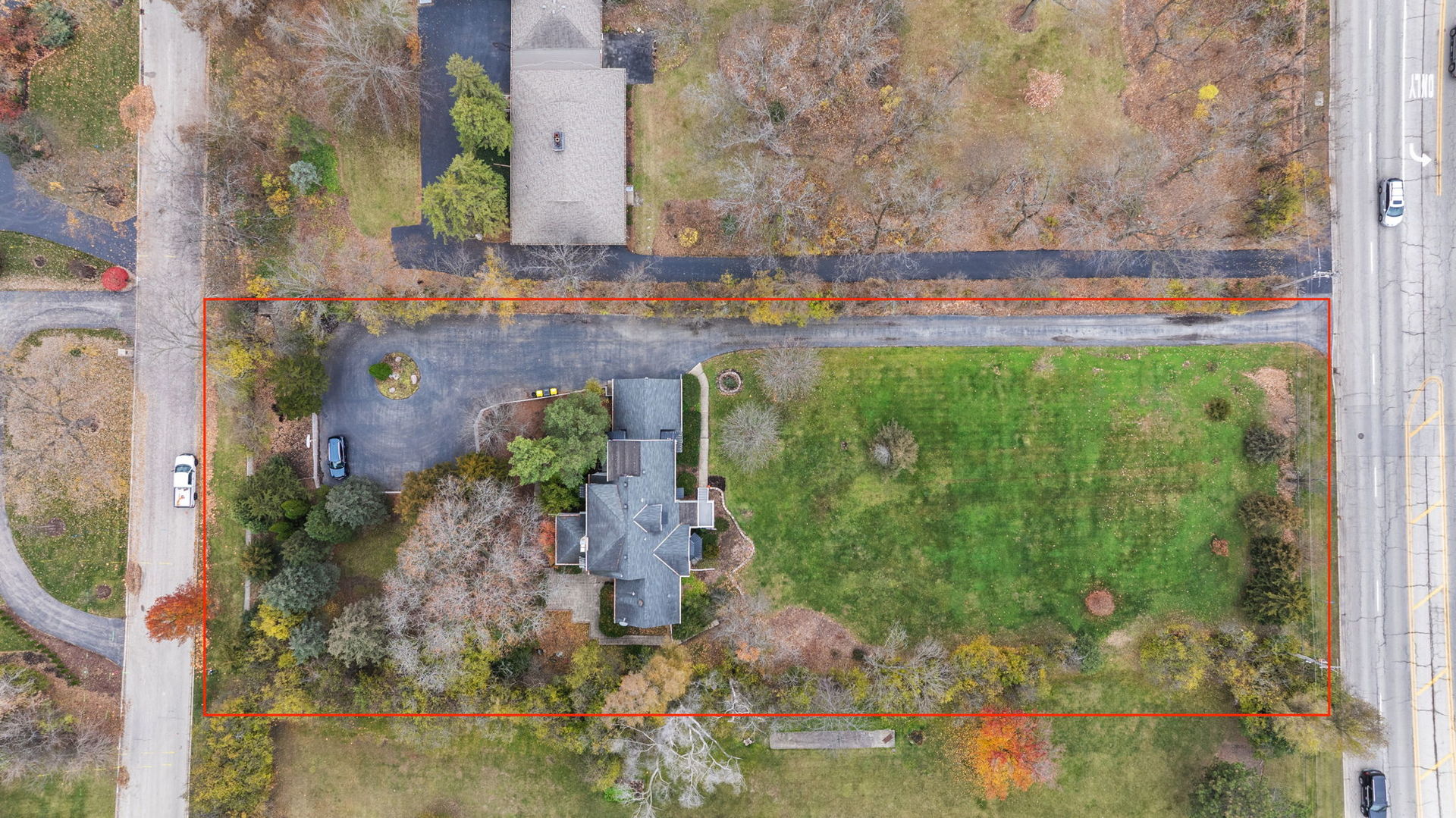 2619 York Road Oak Brook, IL 60523 - Photo 35 of 41 an aerial view of a house with yard swimming pool and outdoor seating
