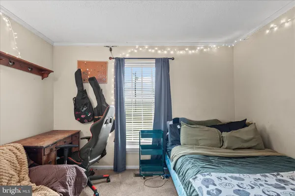 a bed room with a bed and a couch