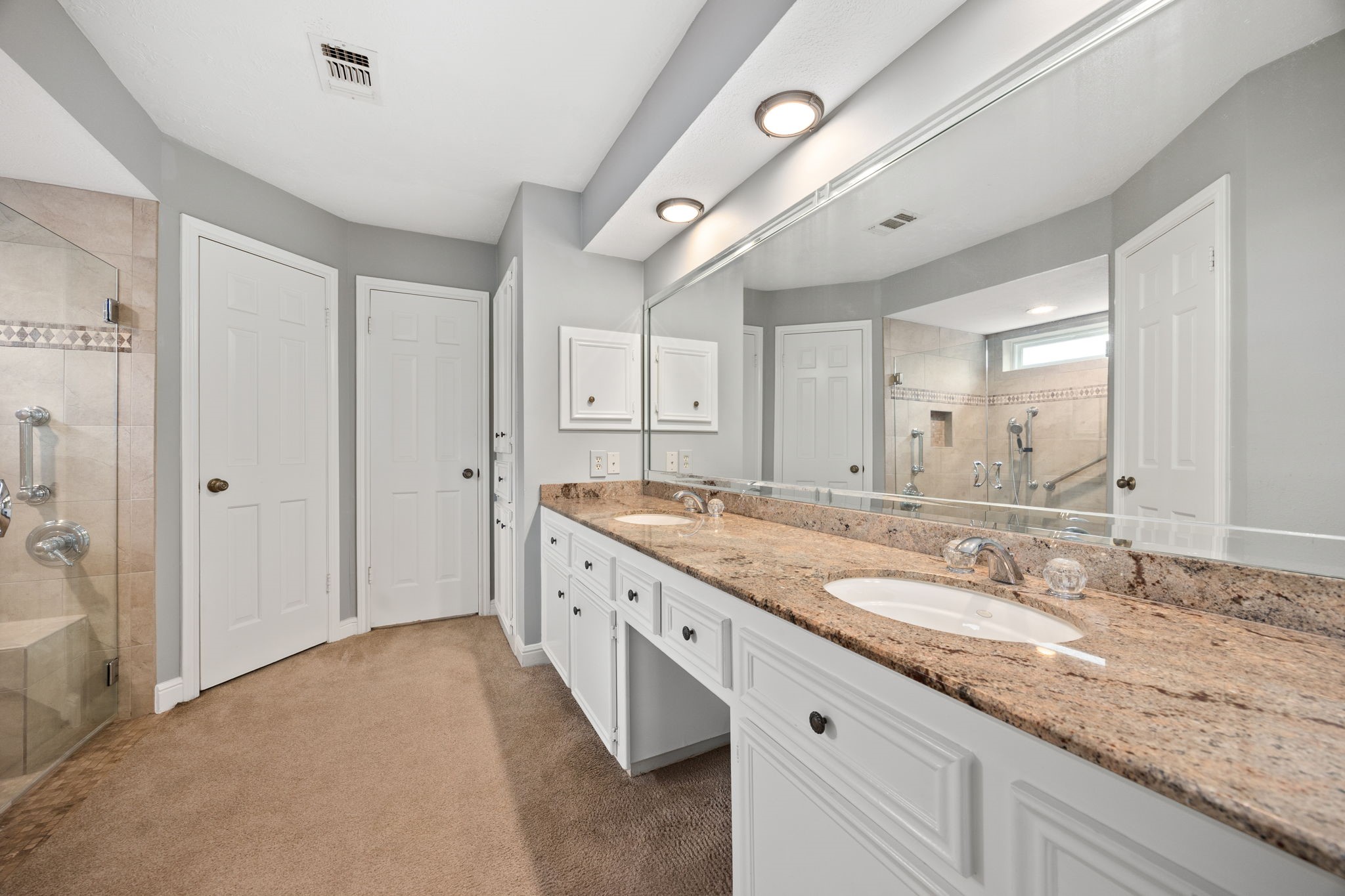 6623 Ampton Drive Spring, TX 77379 - Photo 25 of 45 Primary bathroom has been updated, granite and don't forget a completely new plumbing system.