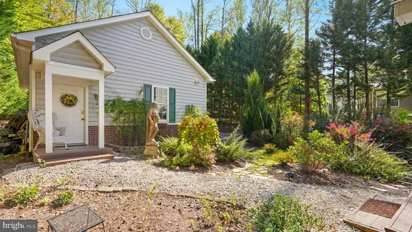 a view of outdoor space with garden