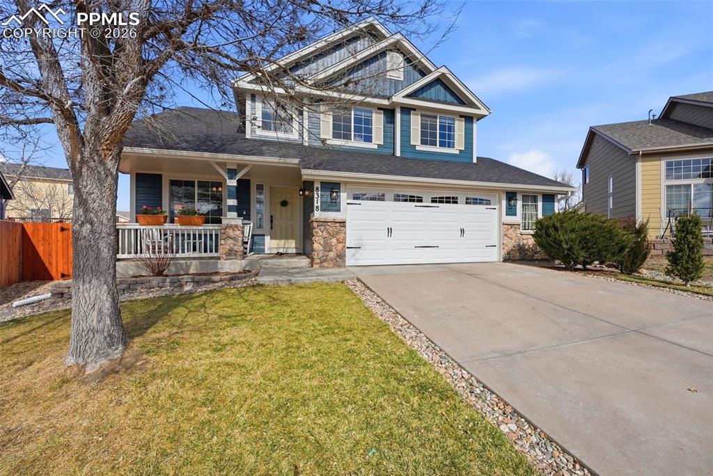 8318 Shadow Run Lane Fountain, CO 80817 - Photo 2 of 50 a front view of house with yard