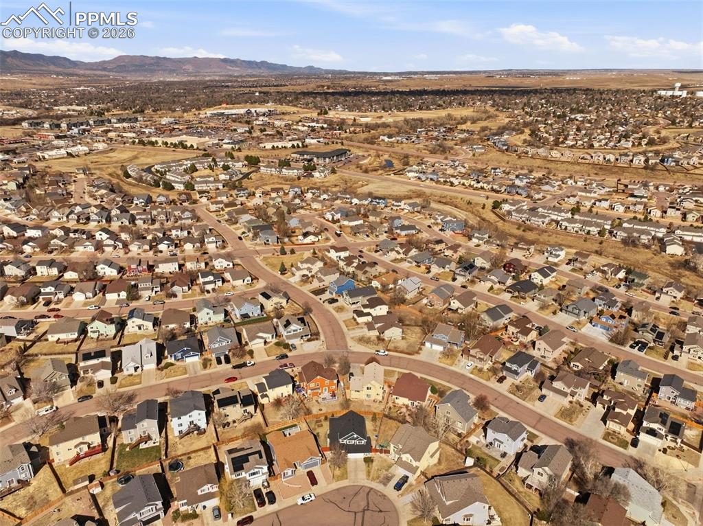 8318 Shadow Run Lane Fountain, CO 80817 - Photo 47 of 50 an aerial view of residential building and parking space