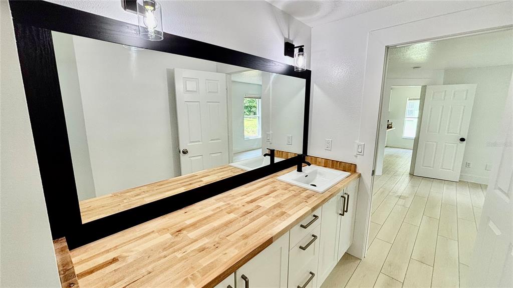 712 19th Street Orlando, FL 32805 - Photo 13 of 28 a bathroom with a sink and a mirror