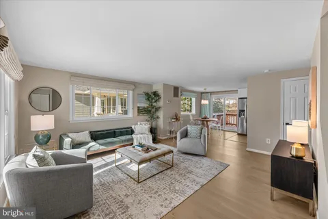 a living room with furniture and a couch