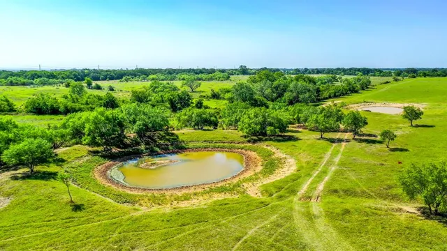 a view of a swimming pool with a yard