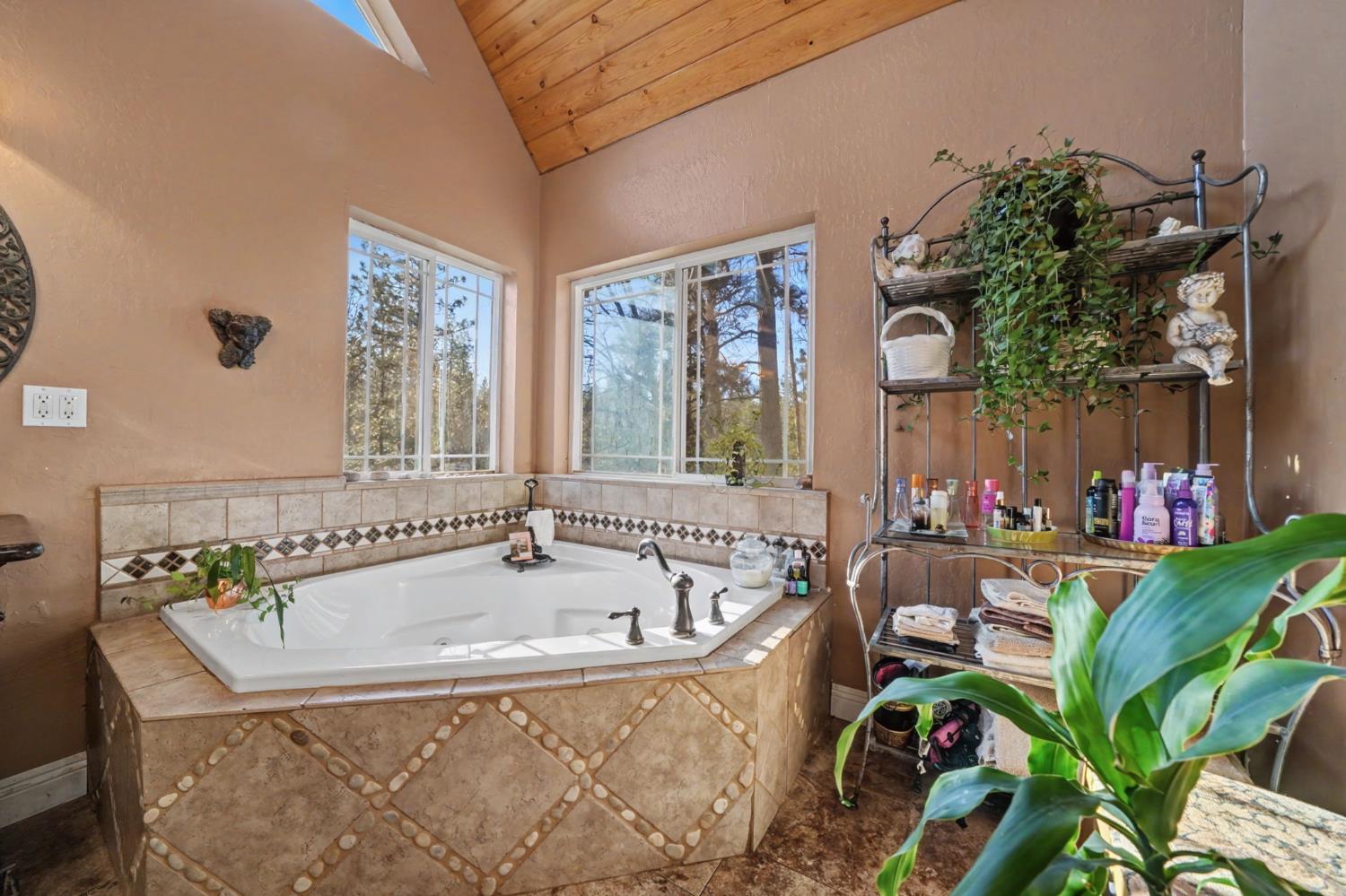6145 Swiss Ranch Road Mountain Ranch, CA 95246 - Photo 39 of 84 a bath tub sitting in a bathroom next to a window