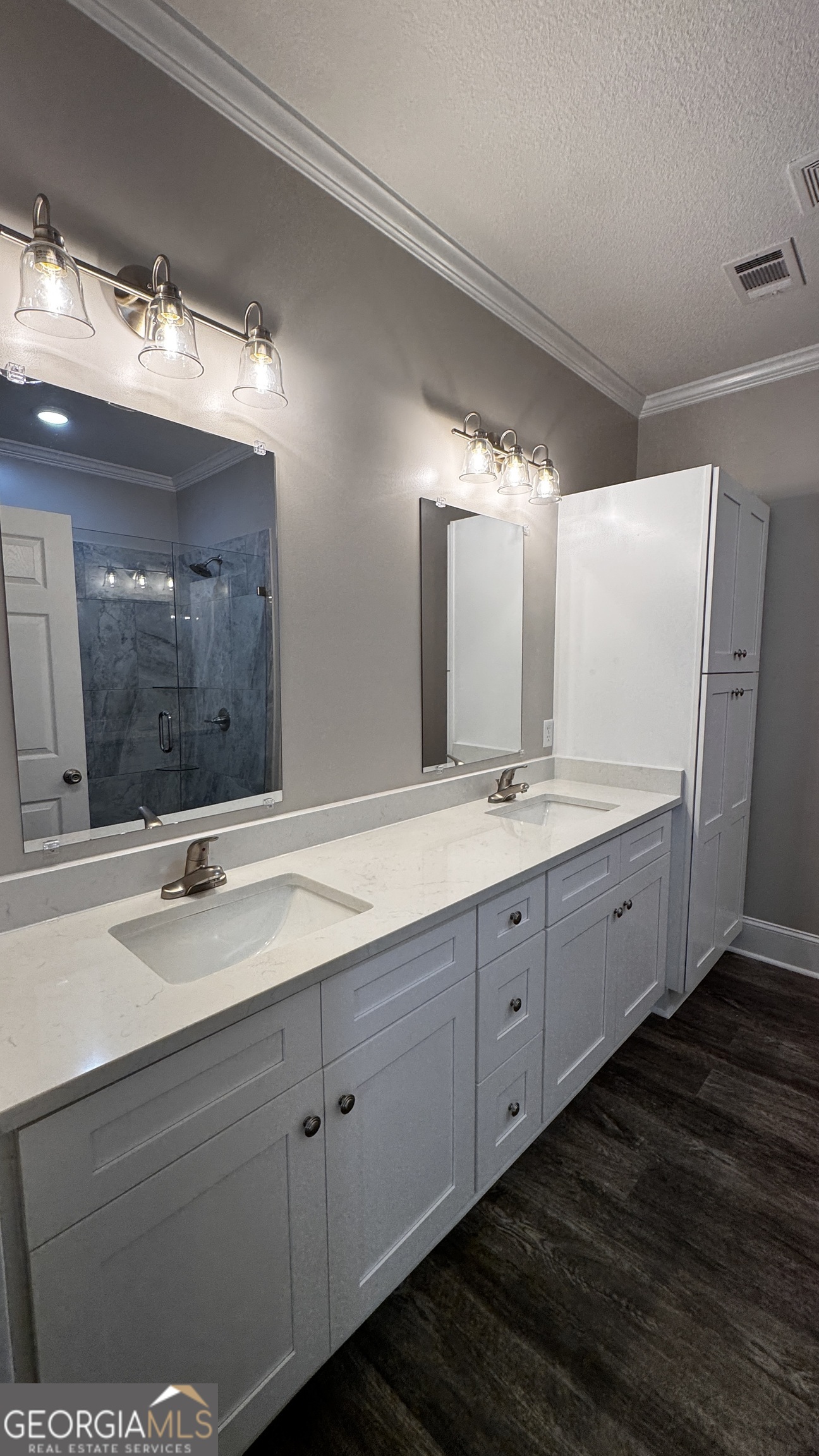 3 Willow Pointe Claxton, GA 30417 - Photo 26 of 31 a bathroom with double vanity sink and a mirror