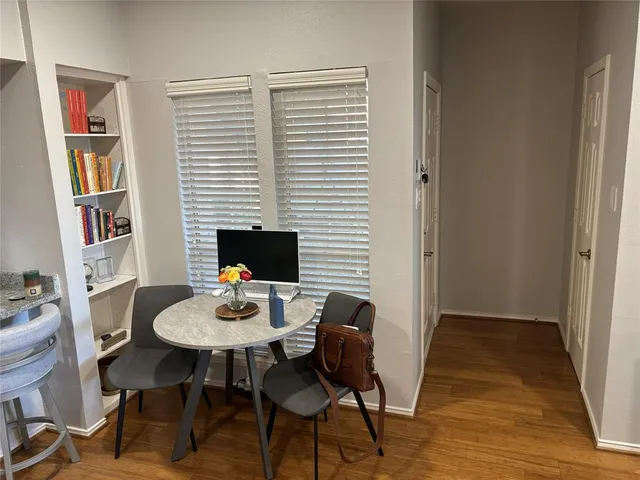 a kitchen with a stove and a microwave