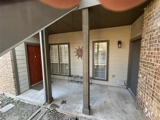 a view of a wooden door