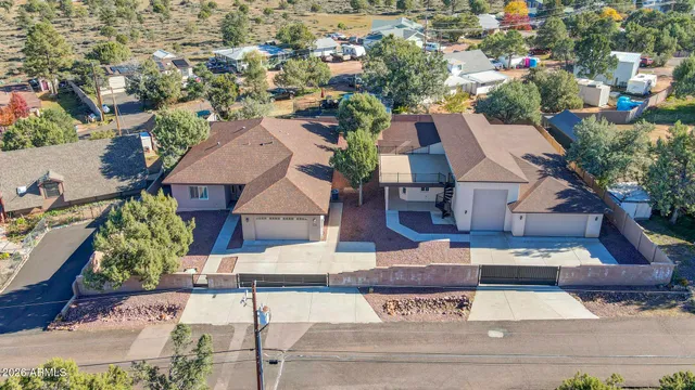 an aerial view of multiple houses