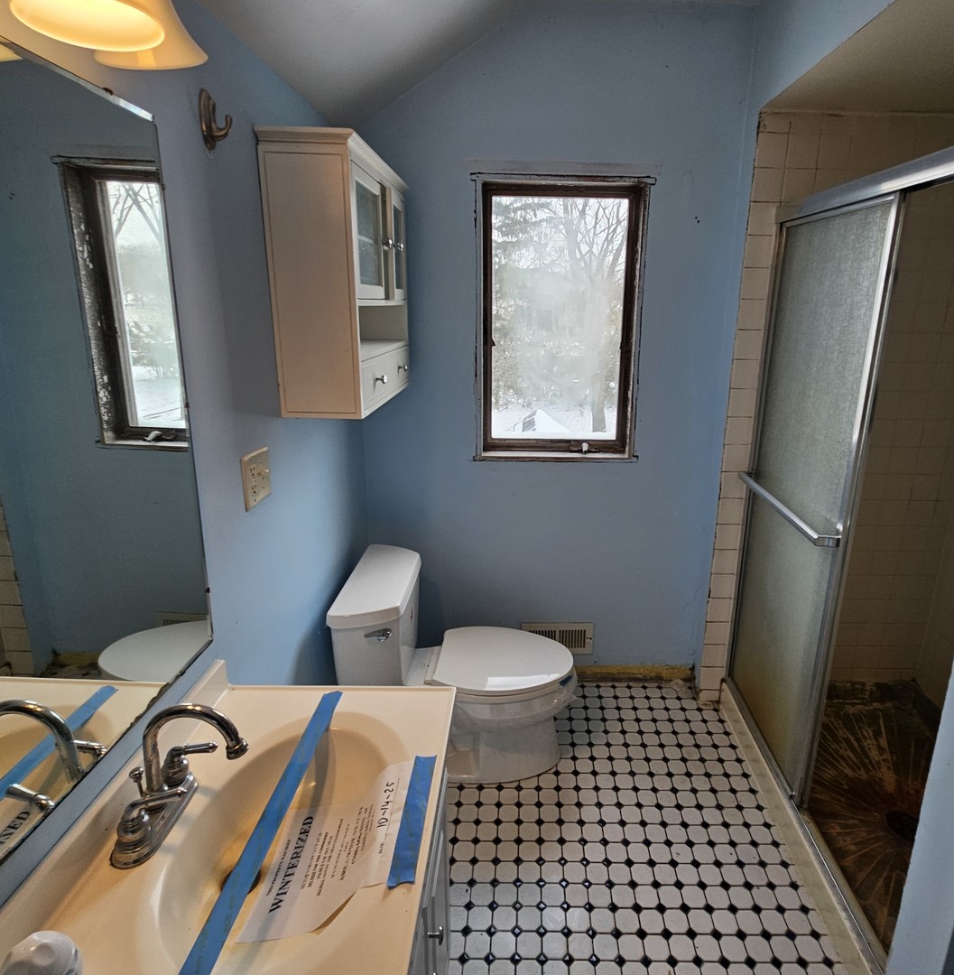 181 Old Sutton Road Barrington, IL 60010 - Photo 16 of 21 a bathroom with a toilet a sink and a mirror