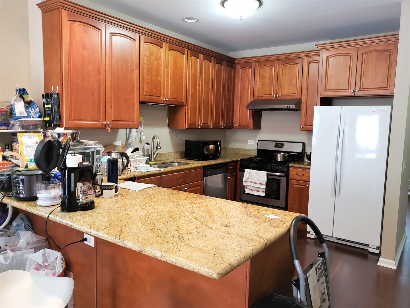 3554 South Dearborn Street Chicago, IL 60609 - Photo 3 of 22 a kitchen with stainless steel appliances granite countertop a refrigerator sink and cabinets
