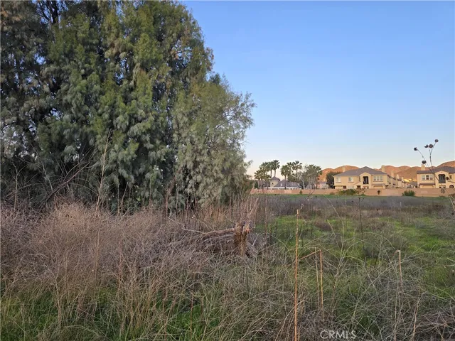 a view of a field of the house and trees