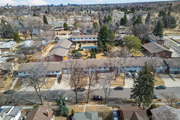 an aerial view of a city