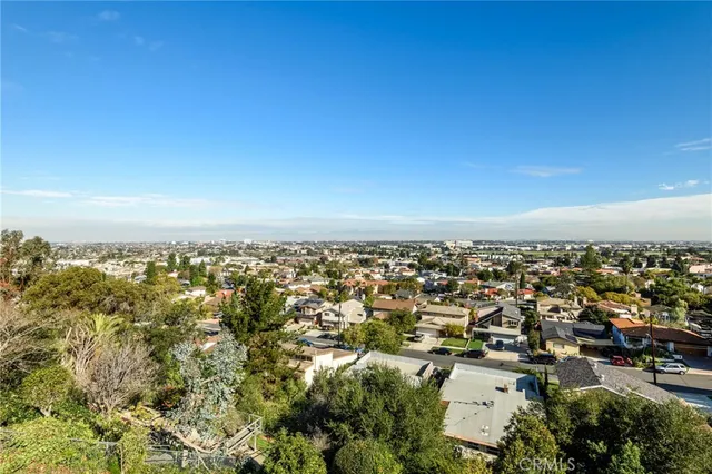 a view of a city from a balcony