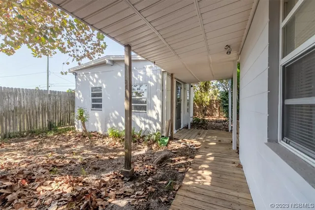 a backyard of a house