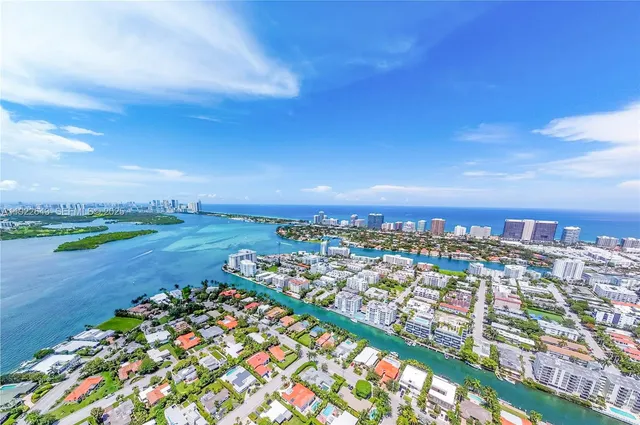 a view of a city with an ocean