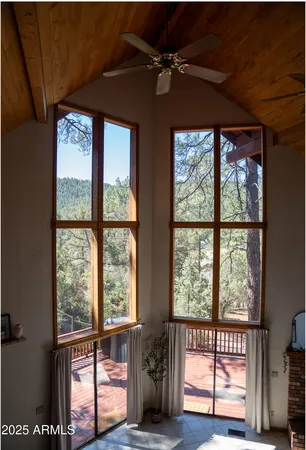a front view of a house with wooden floor