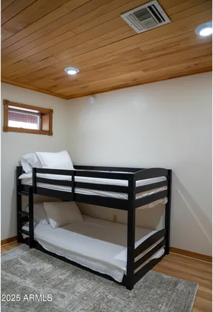 a room with bunk bed