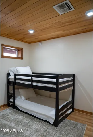 a room with bunk bed