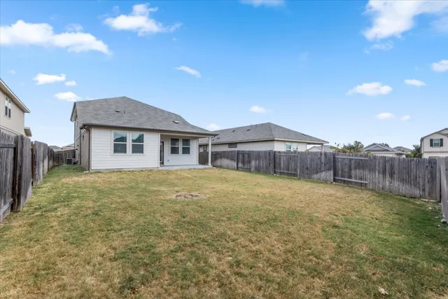 a backyard of a house