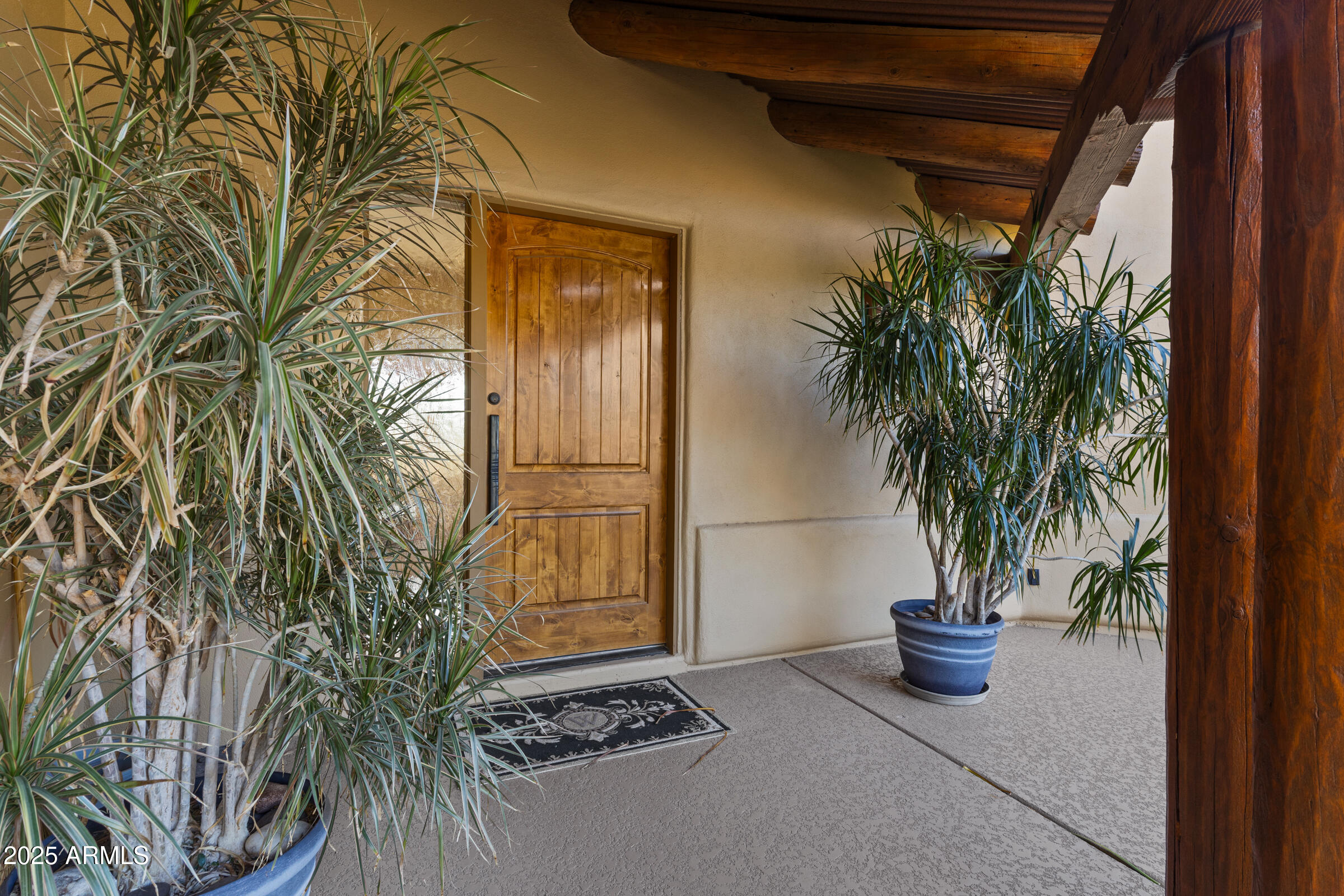 36663 Wild Flower Road Carefree, AZ 85377 - Photo 14 of 79 a potted plant sitting in front of a door