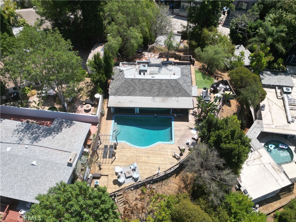 7241 Woodrow Wilson Drive Los Angeles, CA 90068 - Photo 37 of 43 an aerial view of a house with outdoor space