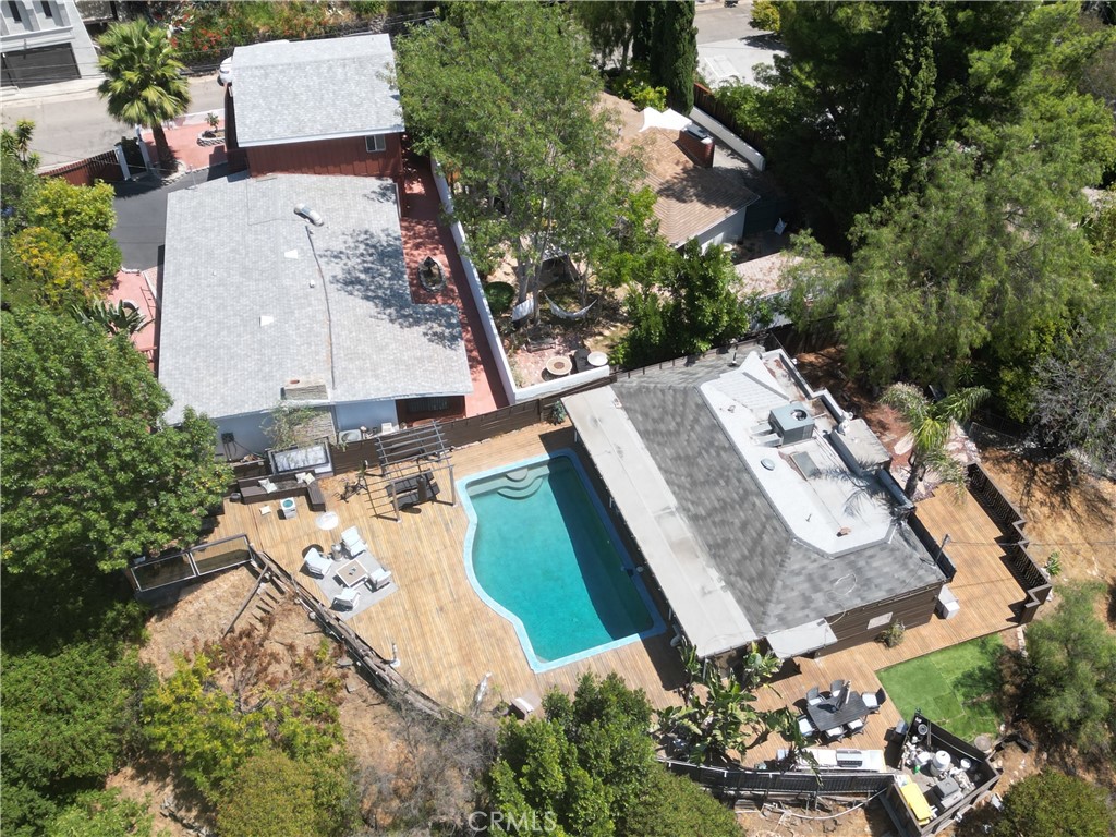 7241 Woodrow Wilson Drive Los Angeles, CA 90068 - Photo 38 of 43 an aerial view of a house with outdoor space